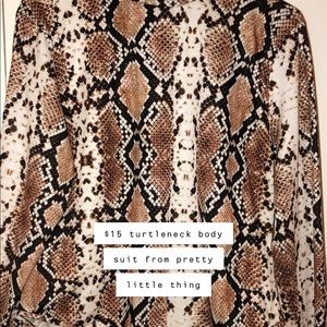 Snake skin bodysuit size 18